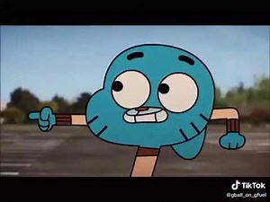 Gumball clips when he says "What the What!?"