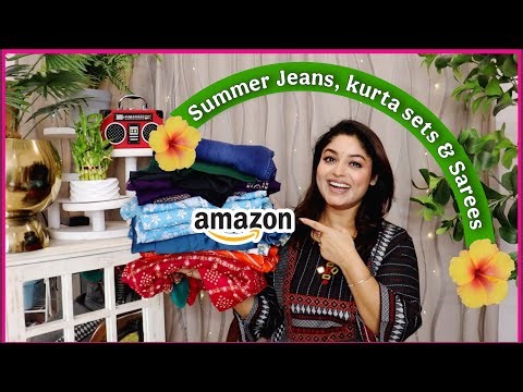 Must have Amazon cotton kurta sets haul jeans & sarees for summer #haul ft‪@AmazonInOfficial‬ Vaishali