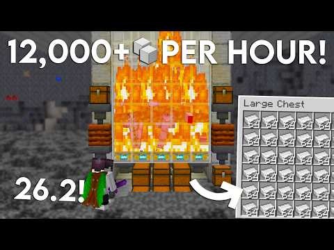 NEW UPDATED Minecraft 26.2 Iron Farm Tutorial | 12000 Iron Per Hour Easy