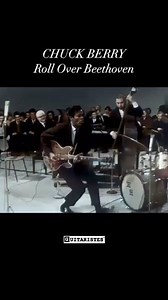 CHUCK BERRY — “Roll Over Beethoven” (1956) 🎸 One of the defining tracks of early rock and roll. With “Roll Over Beethoven,” Chuck Berry fused rhythm and blues with country phrasing, setting the foundation for what rock music would become. Released by Chess Records in 1956, the song was a rebellious anthem that pushed aside classical tradition in favor of a new cultural force: electric guitar-driven youth music. Berry’s signature guitar intro, played on a Gibson ES-350T, became a template for ge
