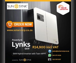 ‼️6kW Sunsynk Lynks Full Hybrid Inverter‼️ ✅️Order Now✅️ ✅️Secure Online Payments✅️  sales@solarcorp.co.za  012 335 1017  083 272 4018 #solarcorporation #followers https://solarcorp.co.za/online/#!/Sunsynk-LYNKS-Inverter-48V-6000W-Full-Hybrid-8000W-MPPT/p/751412543 | Solar Corporation | Facebook