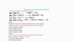 MCQs Chapter 1 Chemical Reactions and Equations.pdf - Math & Science - Notes - Teachmint