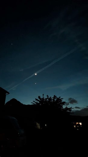天体ショー三日月と金星のツーショット #伊豆の国市 #景色綺麗 #天体観測