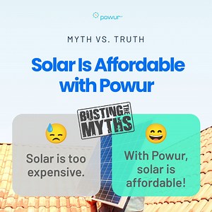 12 reactions | MYTH: Solar is too expensive.  TRUTH: With Powur, solar is affordable and accessible to all homeowners. We work with you to create a customized plan that fits your home and budget so you can start saving money on energy.  Curious about how solar can benefit you? Let’s chat today for a free consultation. Visit Powur.com #SolarMaintenance #solarenergy #BudgetFriendly #Powur | Powur | Facebook