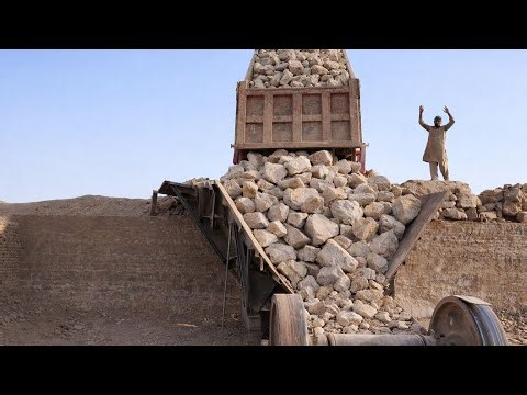 BIG ROCK 🪨 Crusher Machine - FULL Powerfull Process A Giant in Action-Big Rock Crushing#asmrvideo