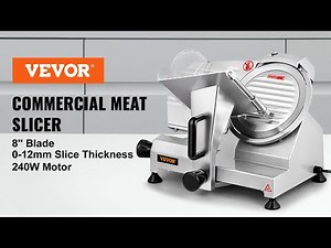 VEVOR Commercial Meat Slicer, 240W, 1200RPM, for Home & Commercial Use