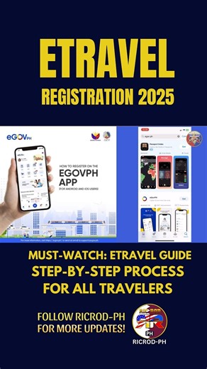 PAANO MAG-REGISTER SA eTRAVEL? STEP-BY-STEP PROCESS 2025 Disclaimer: RICROD-PH is not affiliated with any agency or organization. All information shared is for educational purposes only and has been verified to the best of our knowledge. Viewers are encouraged to do their own research and verify details before making any decisions. #RICRODPH #eTravelRegistration #TravelRequirements #PhilippineTravelUpdate #OFWUpdates #TravelGuide2025 #DMWUpdates #WorkAbroad #TravelTipsPH | RicRod-PH