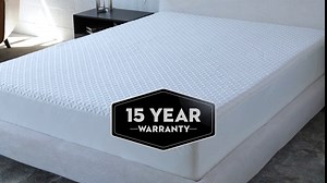 MALOUF Five IceTech Waterproof Mattress Protector-Top and Side Protection with Cooling Technology-Split Head Queen, White