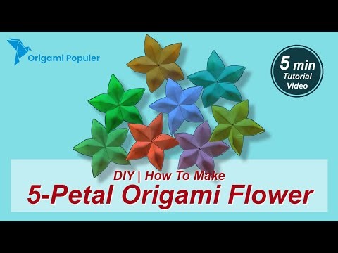 DIY | How to Make a 5 Petal Origami Flower
