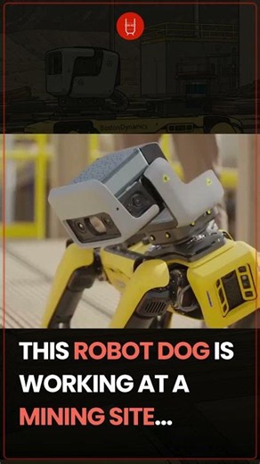 THIS ROBOT DOG IS WORKING AT A MINING SITE...