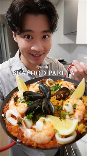 Seafood Paella! 🥘 #cooking #food #recipe #paella