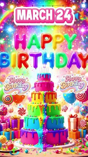 March 24 🎂 The Best Happy Birthday Song | Celebrate with Music and Happiness