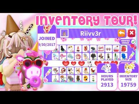 RICH Inventory Tour! | Cute Pets & Rare Petwear | Adopt Me Old Account Inventory Roblox | Riivv3r