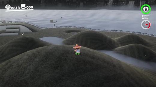 Mario Odyssey Frog Jumping from the Top Deck Cap Kingdom Moon #2