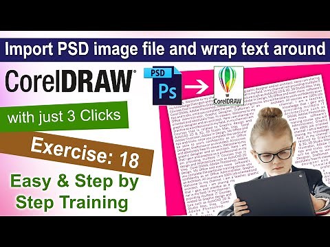 How to Open PSD File in CorelDRAW & Apply Text Wrap | Beginner Tutorial