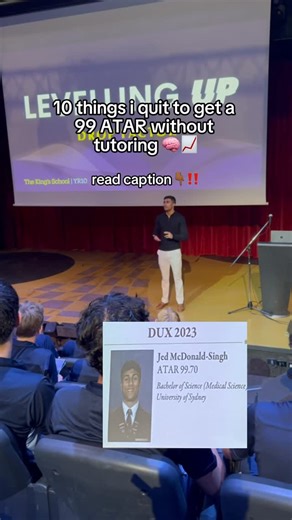 Jed McDonald-Singh on Instagram: "10 things I quit to get a 99+ ATAR WITHOUT TUTORING‼️ ❌ Re-reading notes ❌ Relying on tutors to “explain it again” ❌ Studying without constant feedback ❌ Random practice ❌ Ignoring mistakes ❌ Passive recall and no spaced repetition ❌ Cramming before exams ❌ Avoiding hard questions ❌ Studying alone with no structure ❌ Hoping effort would equal marks Here’s the truth most people won’t say: Tutoring doesn’t fix results😭 It explains content…then leaves. What actual