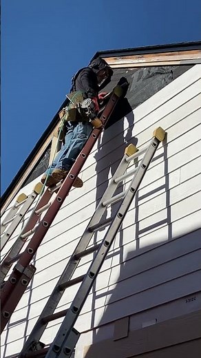 Installing trim and lap siding #workerlife