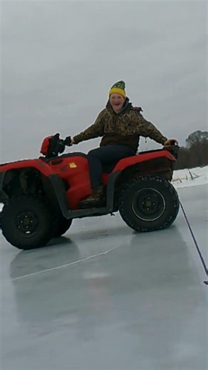 Crazy atv sledding!