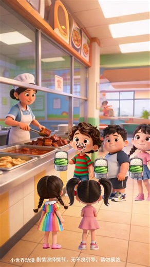 学校食堂里的坏阿姨！ #儿童动画片 #动画推荐