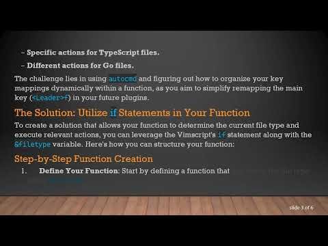 Understanding the Creation of an if Statement Inside a Function in Vimscript to Check File Type