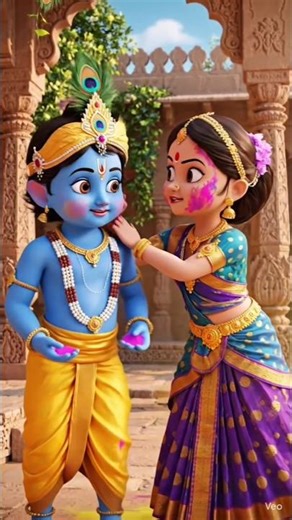 Radha krishan Holi❤️#radhakrishna #radheshyam #viral #trending #shortsfeed #shorts #laddugopal2503