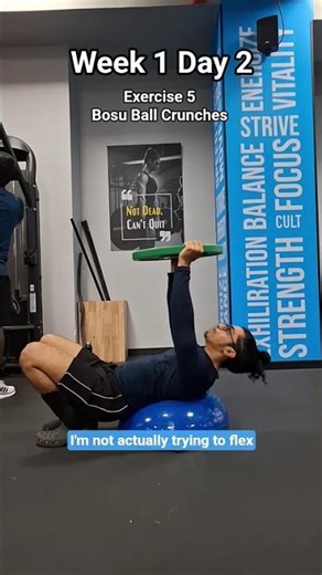 March 03, 2026 - Week 1 Day 2- Bosu Ball Crunches #desigenetics