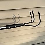 3-Tine Long Handle Tiller, Garden Cultivator with 55"-15.5" Adjustable Handle, for Loosening Soil, Tilling, Weeding and Fertilizing, Suitable for Elderly and Women