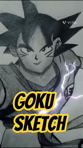 Goku sketch 🔥#shorts #sketch #goku