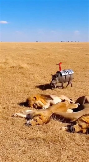 Warthog Vs Lion Funny Comedy #funny #comedy #warthog #lion