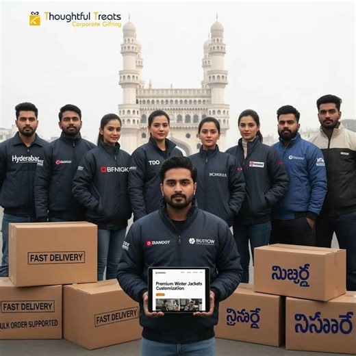 Customized Winter Jackets in Hyderabad | Corporate and Branded Winter Wear | Thoughtful Treats Gifts