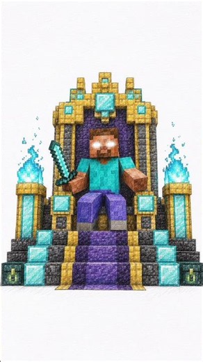 Herobrine is the Minecraft's god 👿 |Fan art| #shorts #herobrine