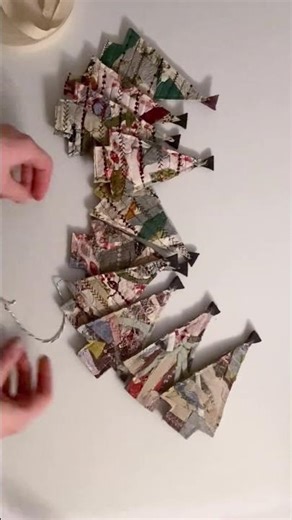 Scrap Fabric Tree Garland