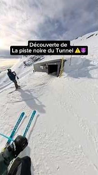 The black run of the Tunnel at Alpe d'Huez! A legendary and challenging slope ⛷️🏔️🥶 #ski #tunnel