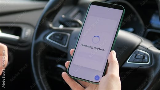 Closeup of a driver completing a background check on a mobile app. User selects No to criminal record and submits. Modern UI for employment verification. Perfect for gig economy, job application, and