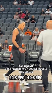 3.6K views · 4.9K reactions | Locked in and leading the way  A’ja Wilson is 1 of just 4 players averaging a double-double this season with 20.8 PPG and 10.8 RPG. Catch her and the Aces in action tonight vs. the Sparks at 10pm/ET on ION | WNBA | Facebook