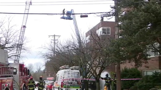 Man rescued from lift after fire, natural gas break in Seattle's Queen Anne neighborhood
