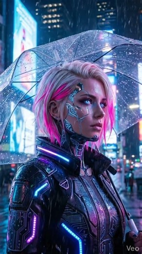 Cyberpunk Night Loop 🌆 Beautiful Girl in Neon City | Ambient Synthwave Vibes