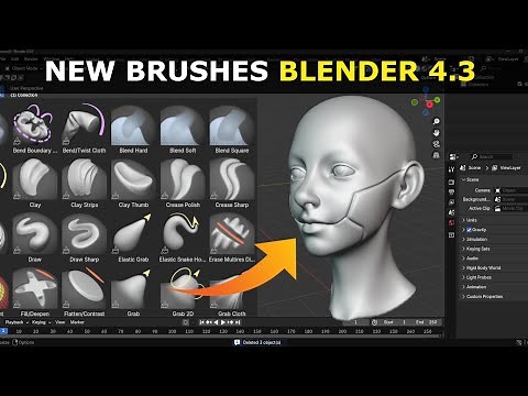 NEW Sculpt Brushes In Blender 4.3 !! | Must Try