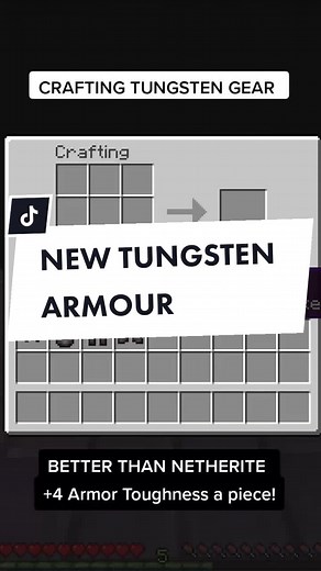 Crafting Tungsten Armor in Minecraft
