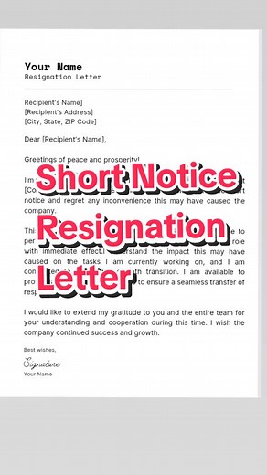 resignation letter sample #resignationletter #resignation #letterofresignation #foryou #resign #howtoresign #letter