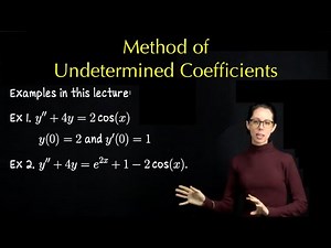 Method of Undetermined Coefficients 3, examples with trigonometric forcing
