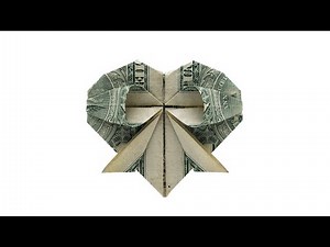 Dollar Origami Heart with Bow