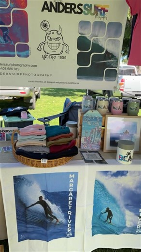 Get ya hands on these local threads from the makers at Anders Surf Photography here today at The Bunbury Markets | The Bunbury Markets