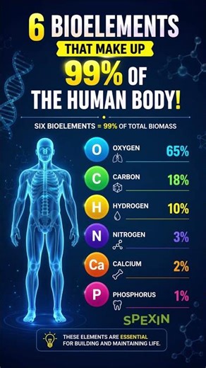 99% of Your Body is Just 6 Elements 😱 | Shocking Human Biology Fact: Only 6 Elements Build You!