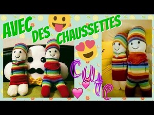 😍❤Comment faire une poupée chaussette(2 modèle)How to make a sock dolls😍كيفيه صنع ذمية بالجوارب😍❤
