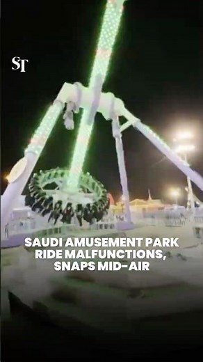 Saudi amusement park ride malfunctions, snaps mid-air
