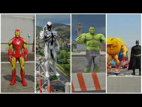 SUPERHERO MEGA BATTLE #42 Marvel vs DC Showdowns Venom VS Spiderman VS Ironman VS Hulk