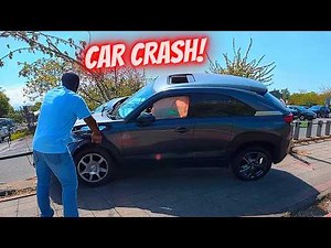 CAR CRASHED INTO A TREE!! Just Another Day Delivering Food in London - Rider POV
