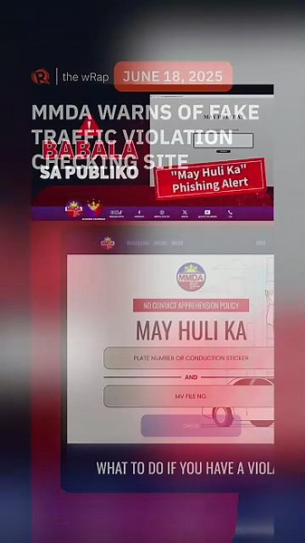 MMDA warns against phishing site posing as ‘May Huli Ka’ NCAP offense-checker