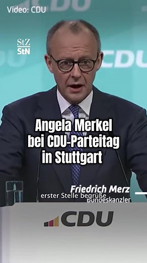 Angela Merkel beim CDU-Parteitag in Stuttgart